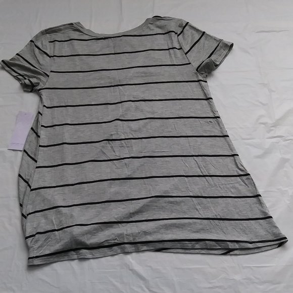 Women's short-sleeved top with stripes JUNIPER Ln maternity gray color, size L - Picture 5 of 14
